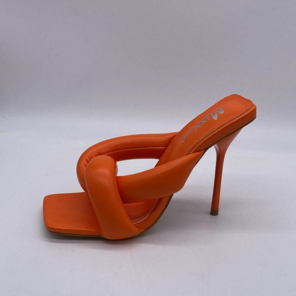Orange mule heels
